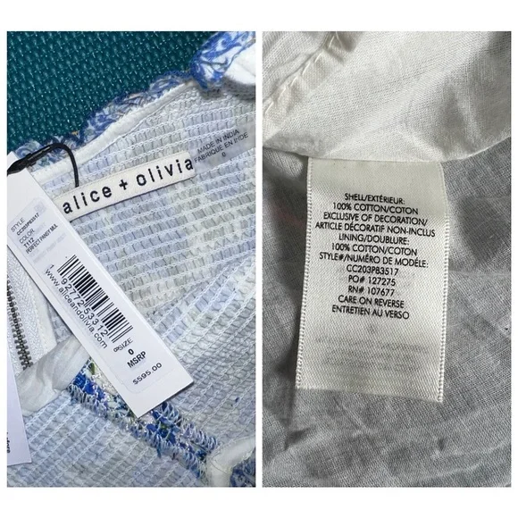 Alice + Olivia Rosalyn Floral Puff Sleeve Blue Maxi Dress - Picture 12 of 16